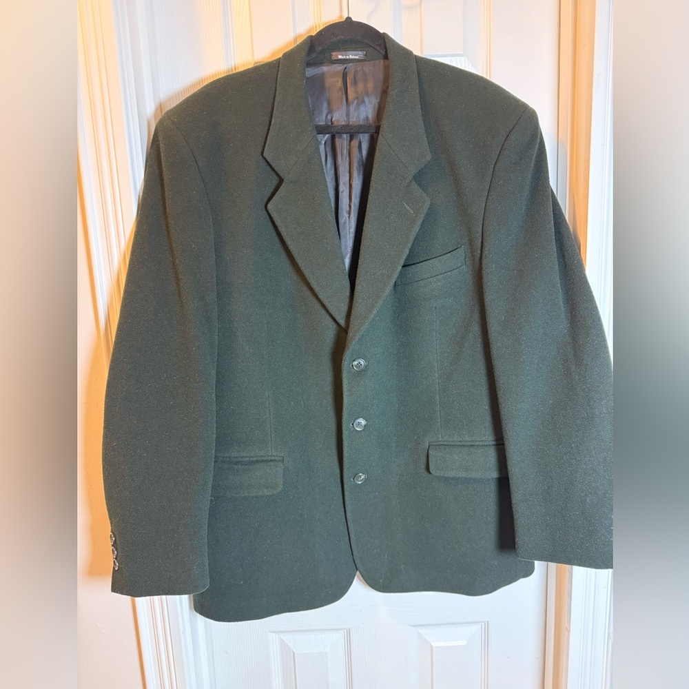 Old Money VTG Luxury Brand Cashmere &Silk Beroni Forest Green Men Classic Blazer